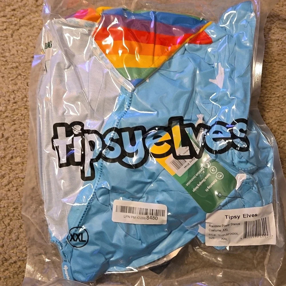New Unisex Tipsy Elves Rainbow Onesie - Picture 13 of 14
